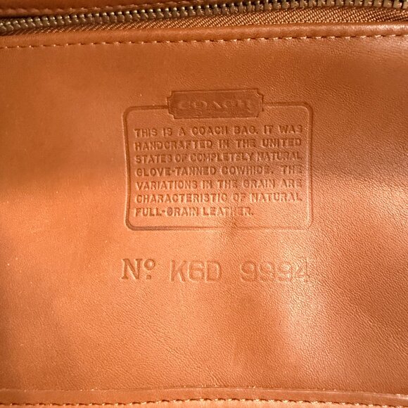 Vintage COACH Drawstring Backpack British Tan Shopper Handles 9994 - Picture 6 of 10